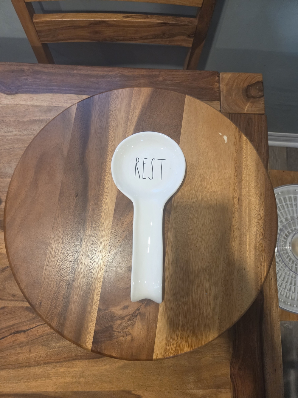 Rae Dunn White Ceramic Spoon Rest
